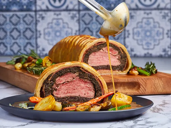 Traditional beef wellington