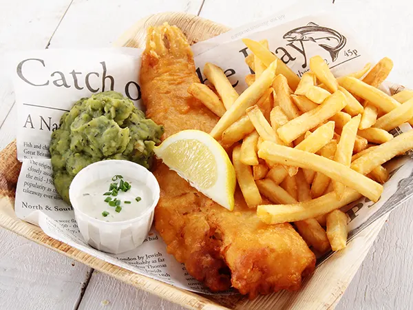 Traditional fish and chips